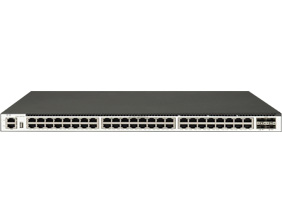 48 個(gè) 1GE Base-T 端口，4 個(gè) 10GE SFP+端口，三層以太網(wǎng)交換機(jī)